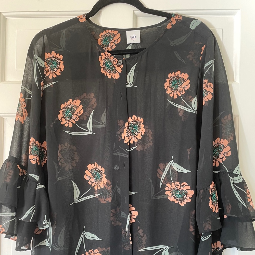 CAbi floral blouse
